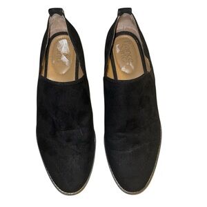Franco Sarto Black Suede Loafers